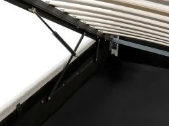 Letto contenitore Bouclé MASSOGNES 180 x 200 cm Bianco sporco
