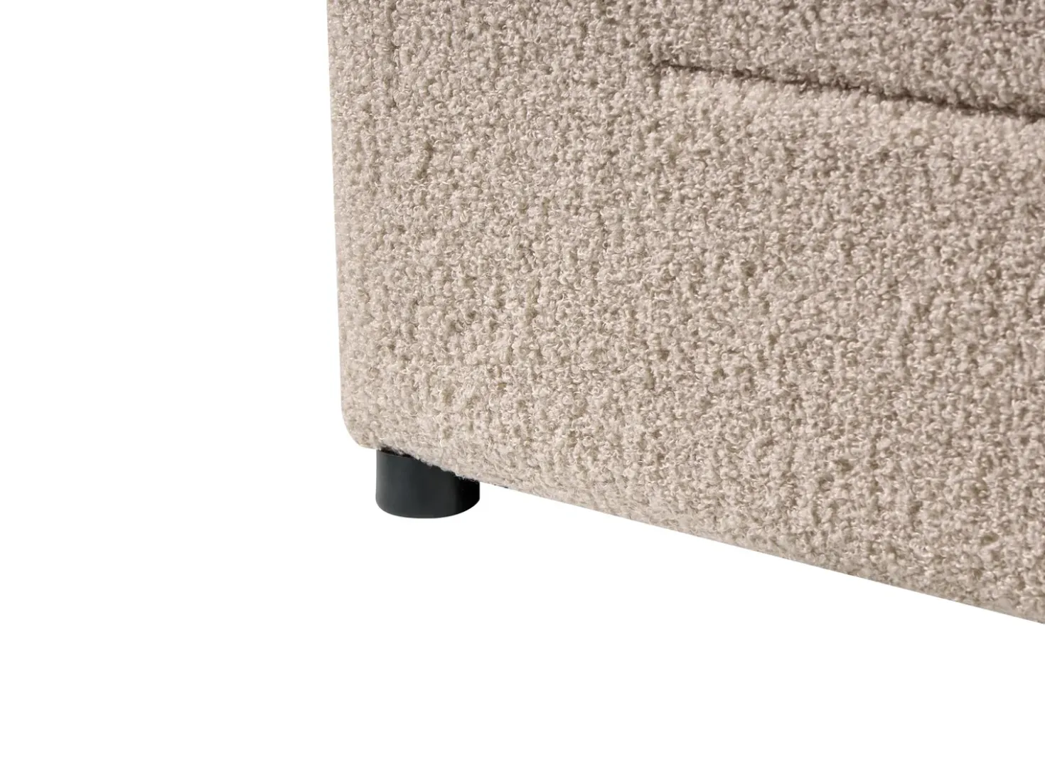 Letto contenitore Bouclé MASSOGNES 160 x 200 cm Beige