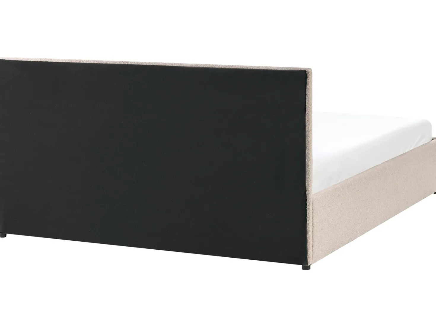 Letto contenitore Bouclé MASSOGNES 160 x 200 cm Beige