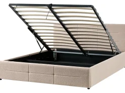 Letto contenitore Bouclé MASSOGNES 160 x 200 cm Beige