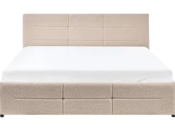 Letto contenitore Bouclé MASSOGNES 160 x 200 cm Beige