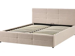 Letto contenitore Bouclé MASSOGNES 160 x 200 cm Beige