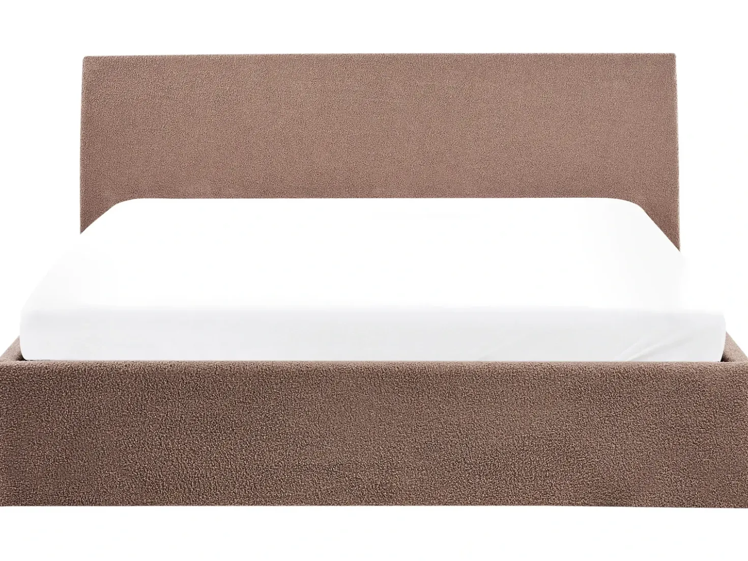 Letto contenitore Bouclé ORBEY 180 x 200 cm Marrone