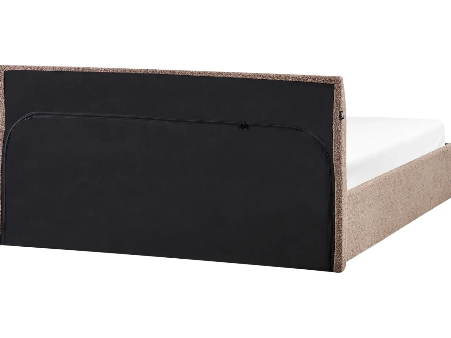Letto contenitore Bouclé ORBEY 180 x 200 cm Marrone