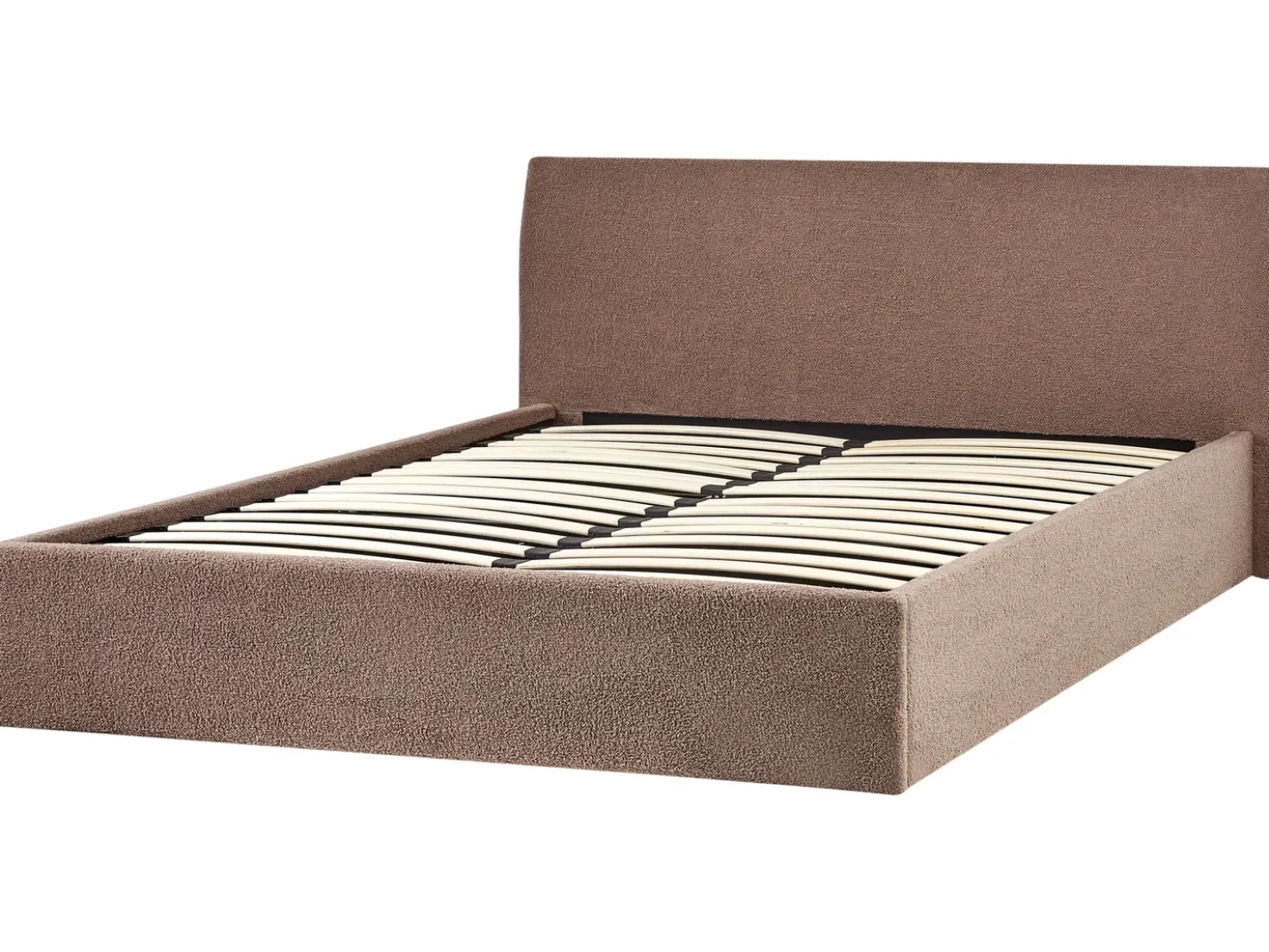 Letto contenitore Bouclé ORBEY 180 x 200 cm Marrone