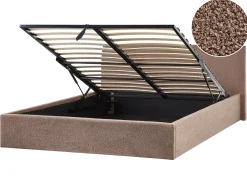 Letto contenitore Bouclé ORBEY 180 x 200 cm Marrone