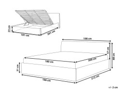 Letto contenitore Bouclé ORBEY 180 x 200 cm Beige