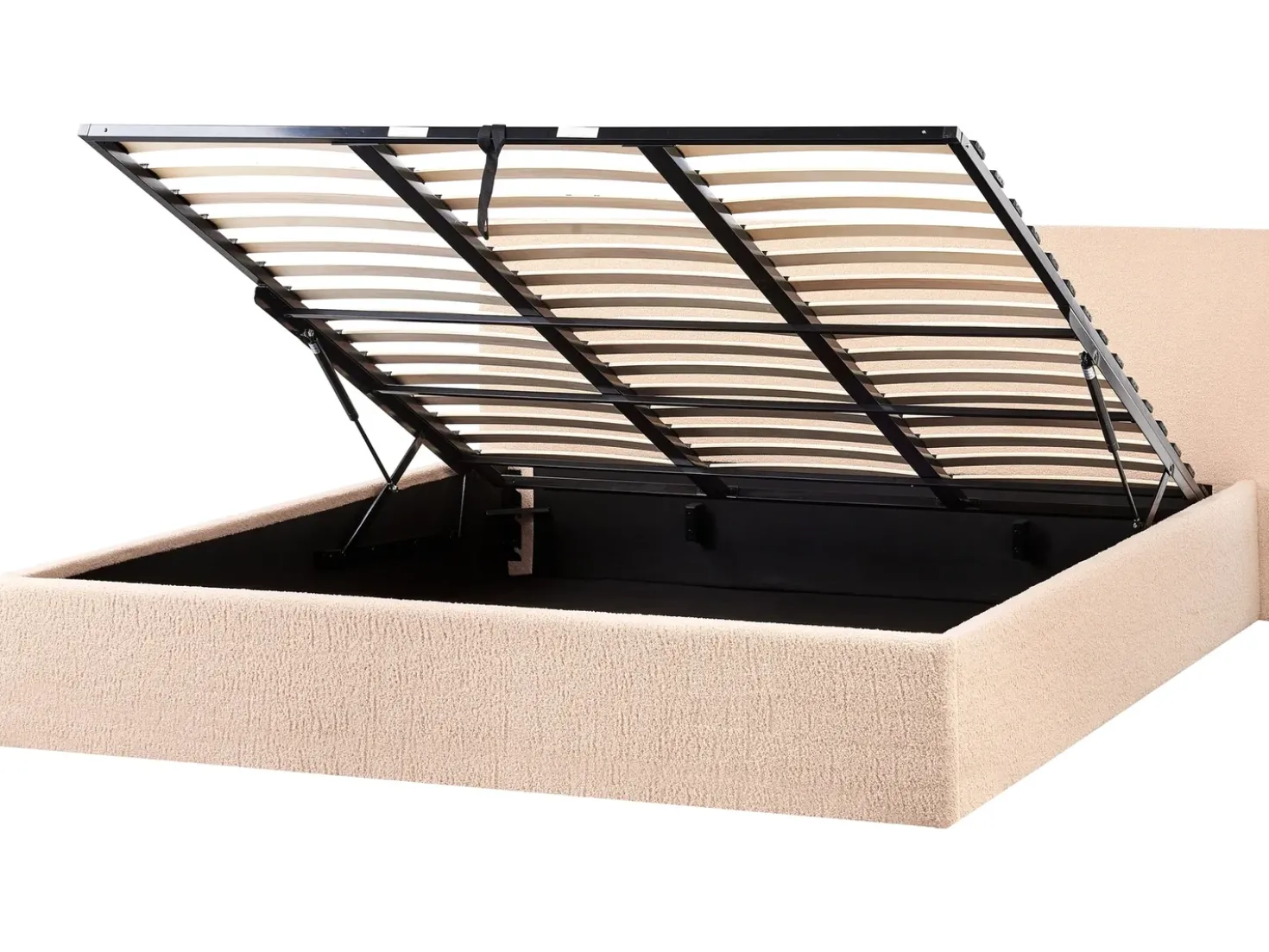 Letto contenitore Bouclé ORBEY 180 x 200 cm Beige