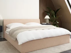 Letto contenitore Bouclé ORBEY 180 x 200 cm Beige