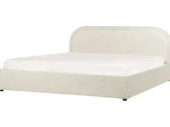 Letto contenitore Bouclé QUILLIEN 180 x 200 cm Beige chiaro