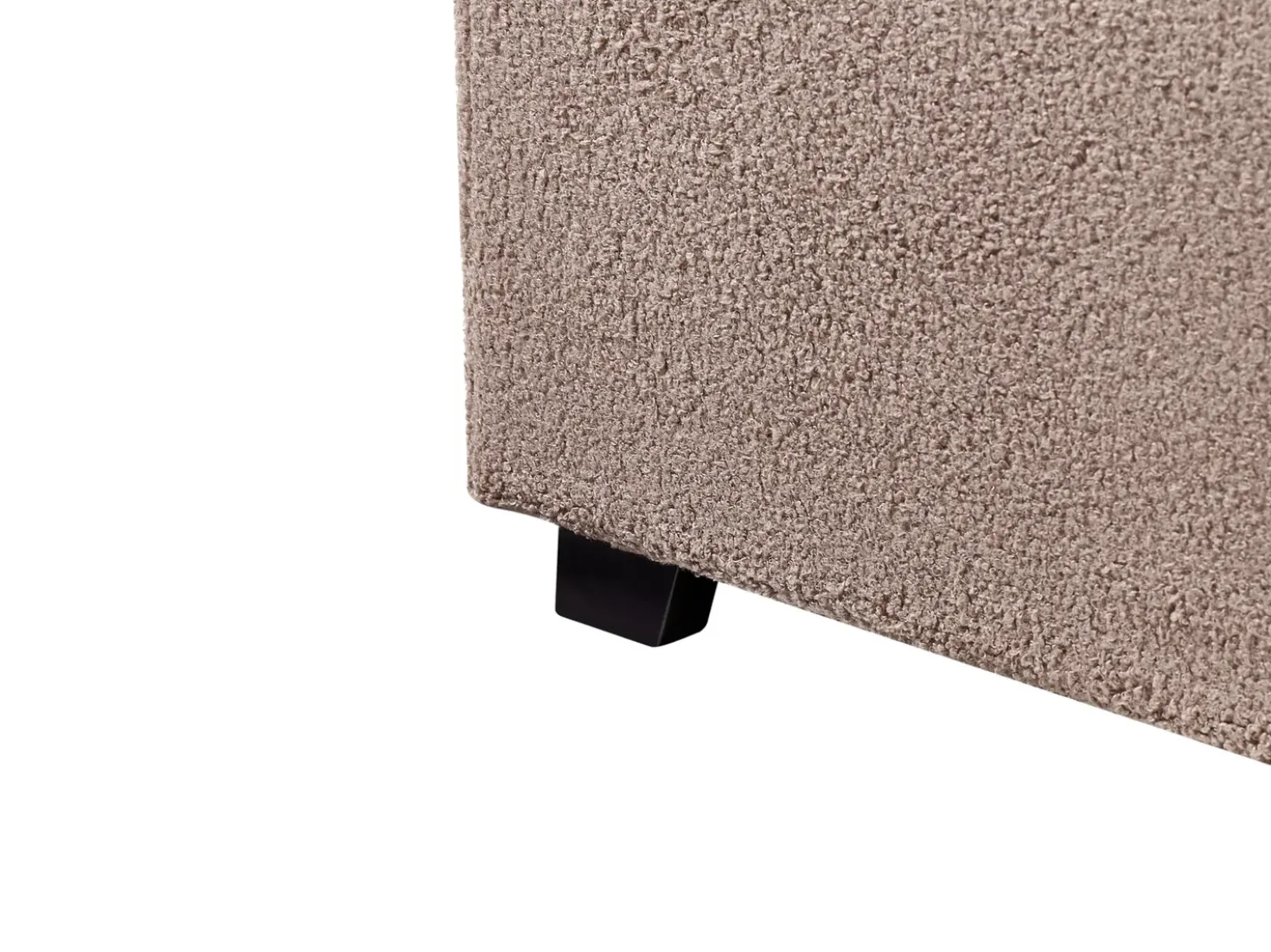 Letto contenitore Bouclé VAUCLUSE 180 x 200 cm Tortora