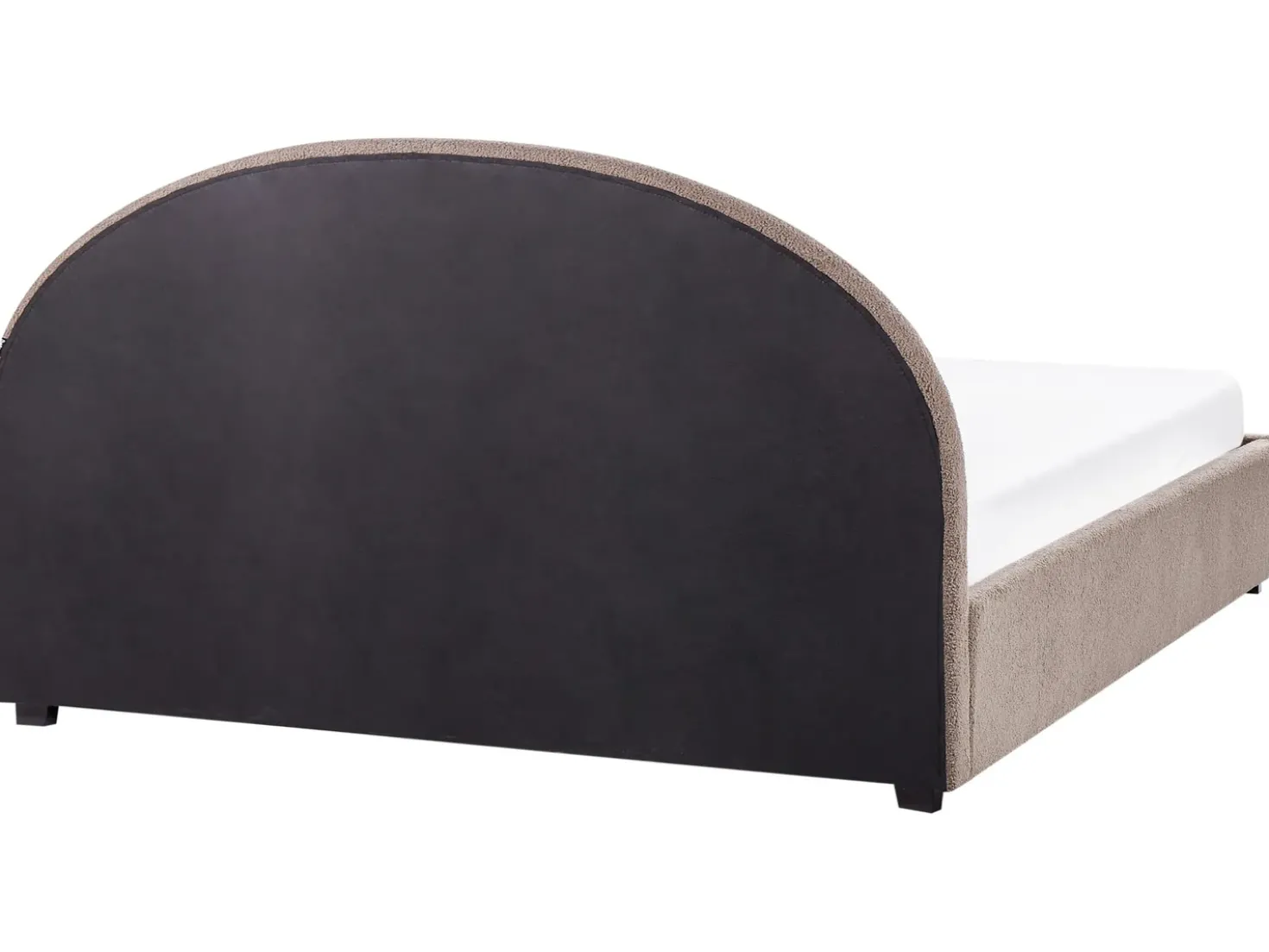 Letto contenitore Bouclé VAUCLUSE 180 x 200 cm Tortora