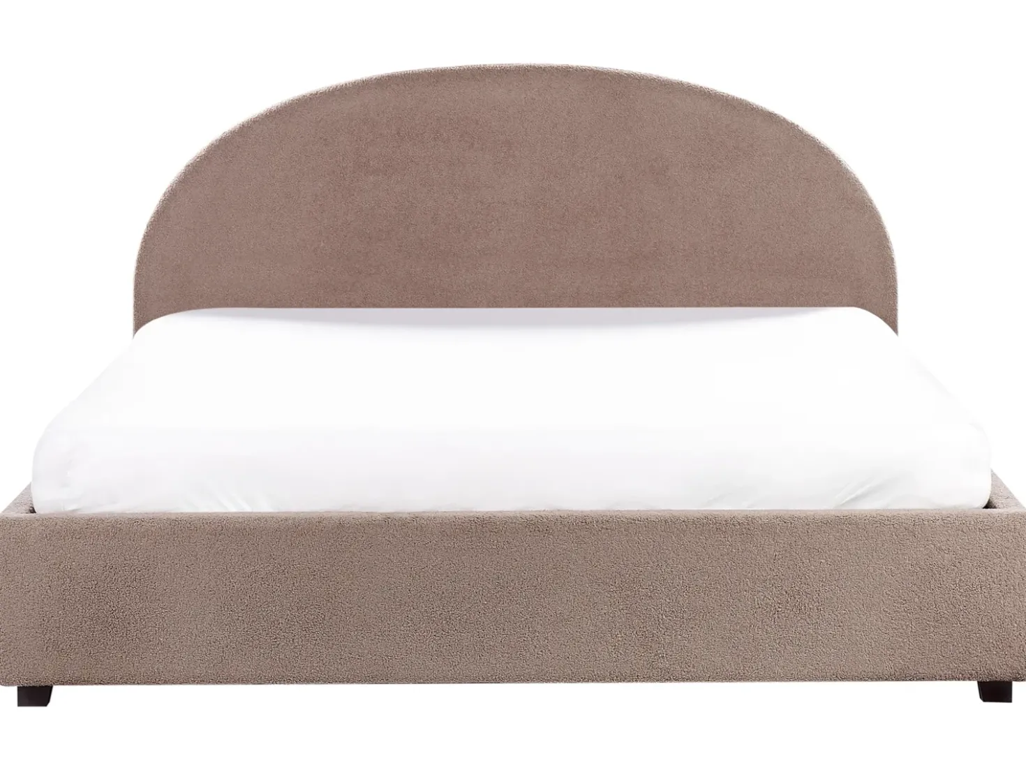 Letto contenitore Bouclé VAUCLUSE 180 x 200 cm Tortora