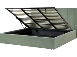 Letto contenitore Bouclé VION 180 x 200 cm Verde