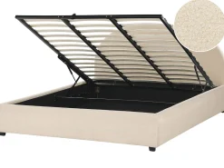 Letto contenitore Bouclé VAUCLUSE 180 x 200 cm Beige