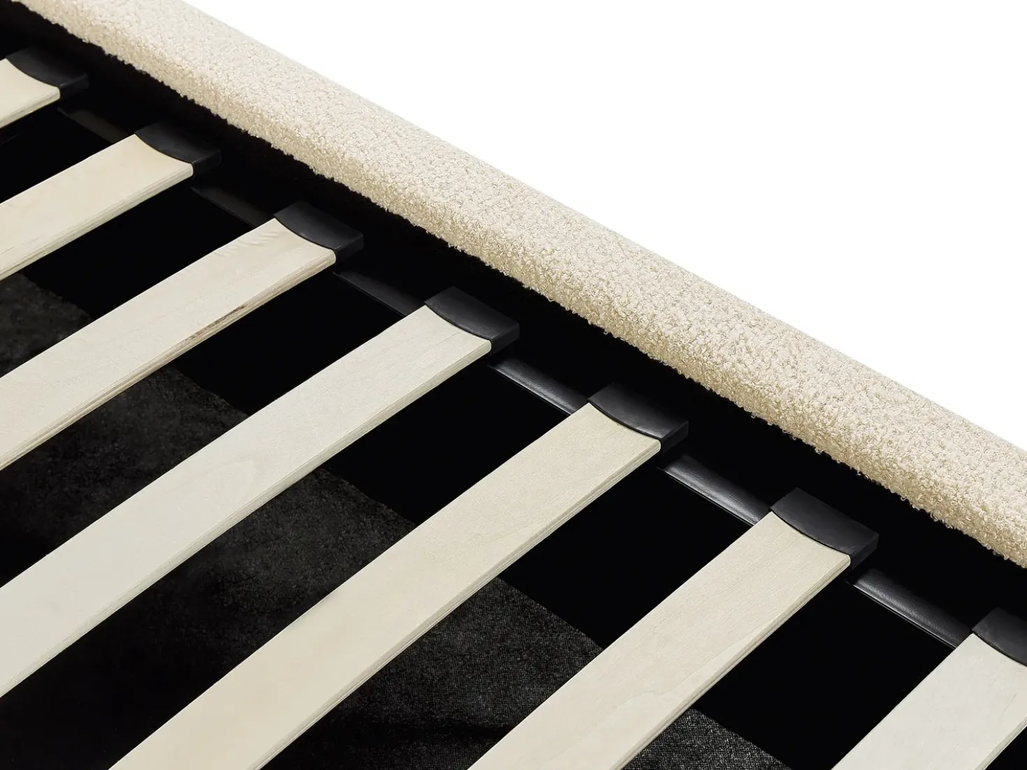 Letto contenitore Bouclé VAUCLUSE 180 x 200 cm Beige