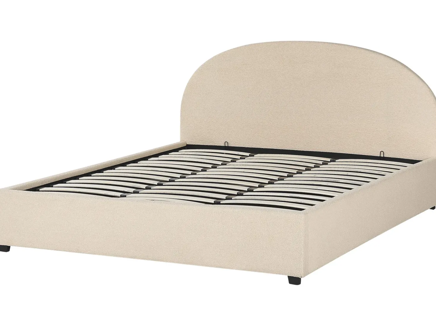 Letto contenitore Bouclé VAUCLUSE 180 x 200 cm Beige