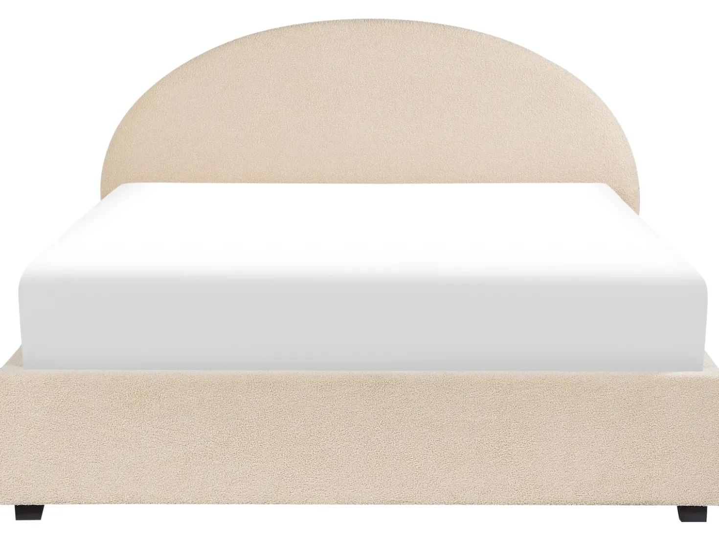 Letto contenitore Bouclé VAUCLUSE 180 x 200 cm Beige