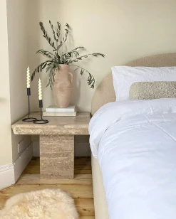 Letto contenitore Bouclé VAUCLUSE 180 x 200 cm Beige