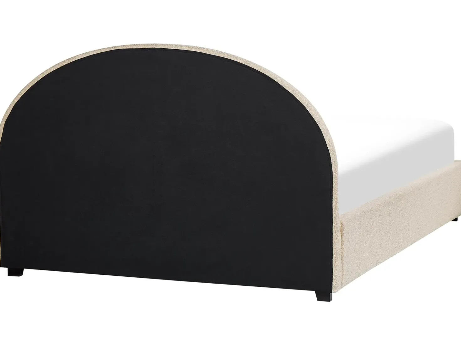 Letto contenitore Bouclé VAUCLUSE 180 x 200 cm Beige