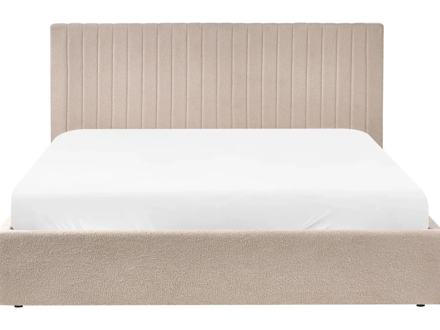 Letto contenitore Bouclé VION 180 x 200 cm Beige