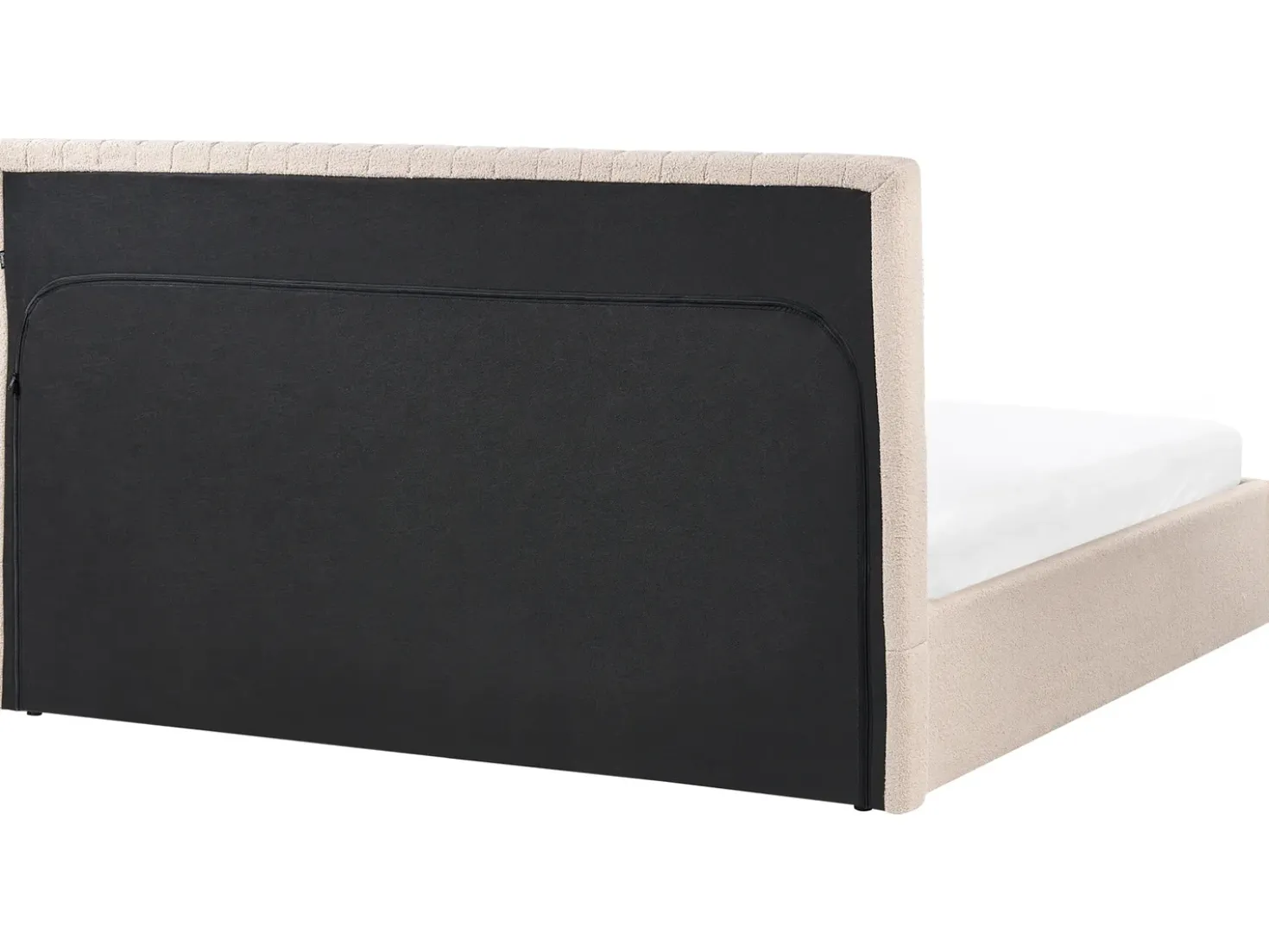 Letto contenitore Bouclé VION 180 x 200 cm Beige