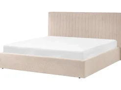 Letto contenitore Bouclé VION 180 x 200 cm Beige