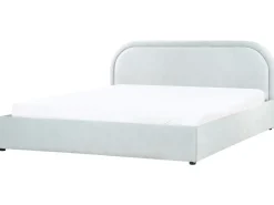 Letto contenitore Ciniglia QUILLIEN 180 x 200 cm Azzurro