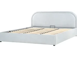 Letto contenitore Ciniglia QUILLIEN 180 x 200 cm Azzurro