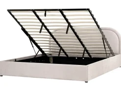 Letto contenitore Ciniglia QUILLIEN 180 x 200 cm Tortora