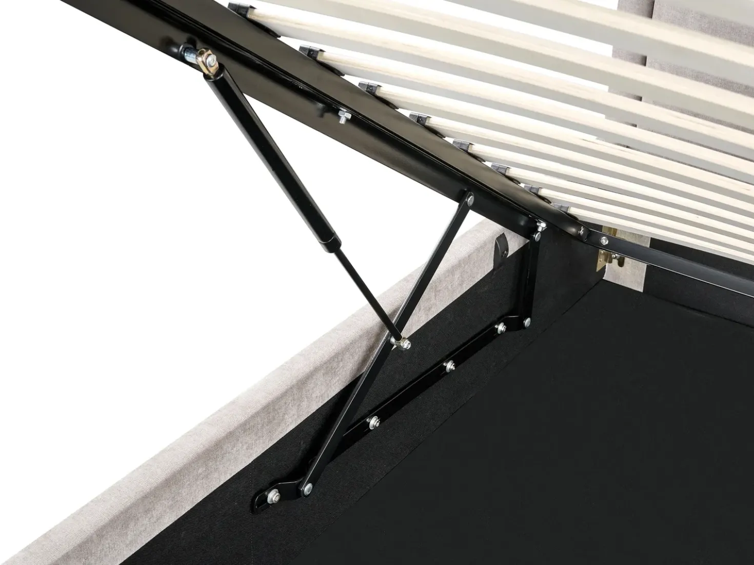 Letto contenitore Ciniglia QUILLIEN 180 x 200 cm Tortora