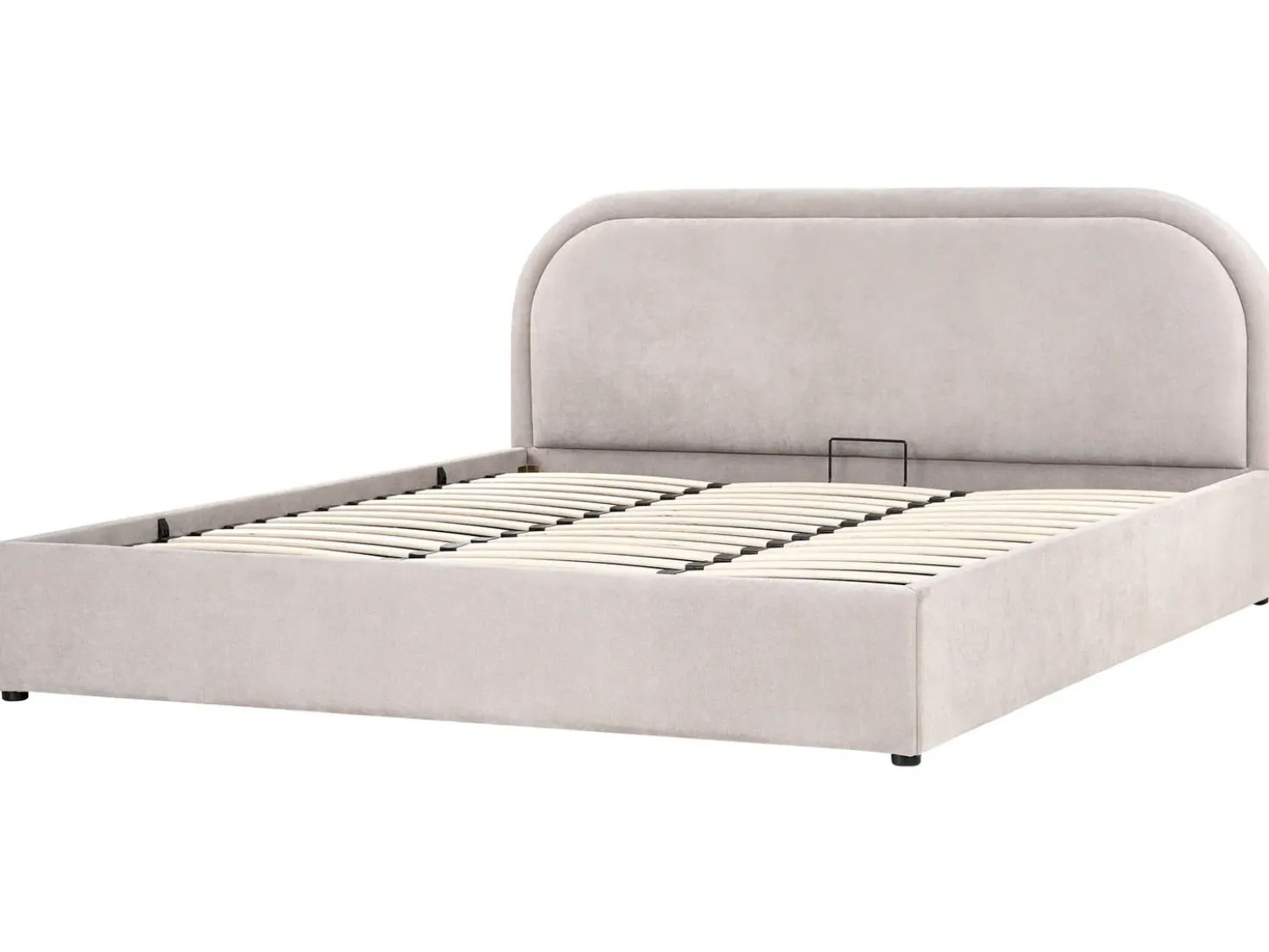 Letto contenitore Ciniglia QUILLIEN 180 x 200 cm Tortora