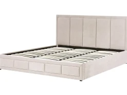 Letto contenitore Ciniglia QUIBERON 180 x 200 cm Tortora