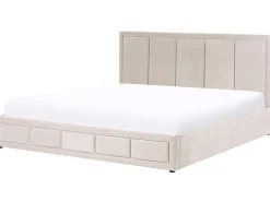 Letto contenitore Ciniglia QUIBERON 180 x 200 cm Tortora