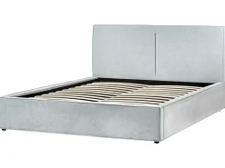 Letto contenitore Ciniglia MOISSAC 180 x 200 cm Azzurro