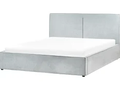 Letto contenitore Ciniglia MOISSAC 180 x 200 cm Azzurro