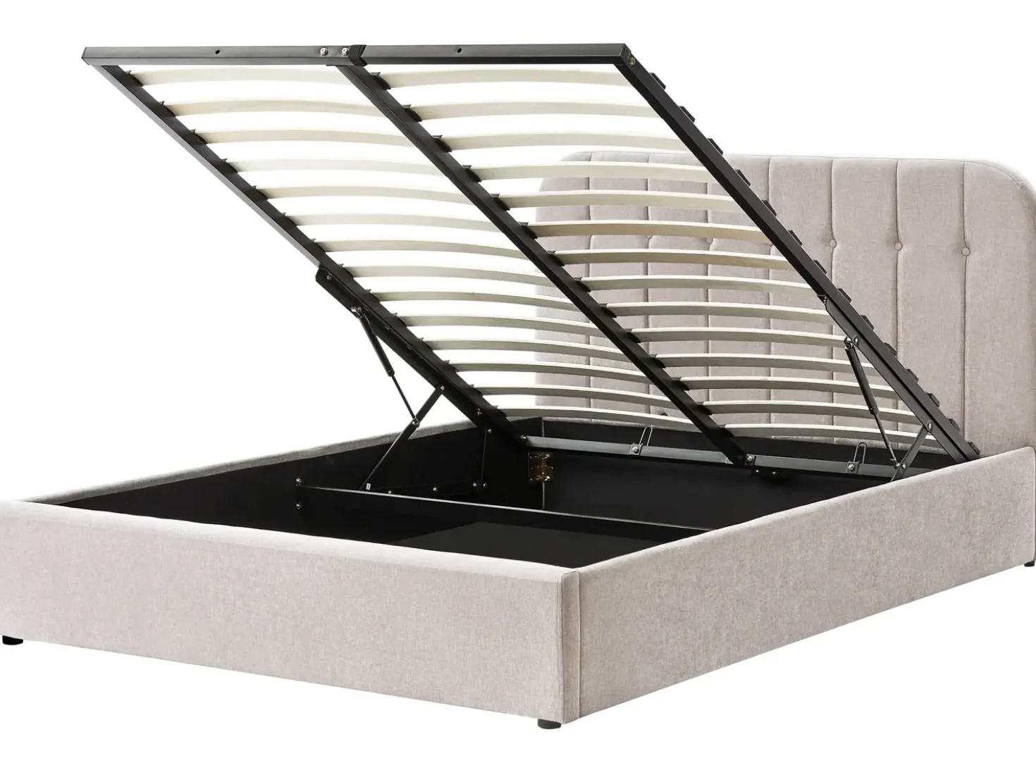 Letto contenitore Ciniglia CHALLANS 160 x 200 cm Tortora