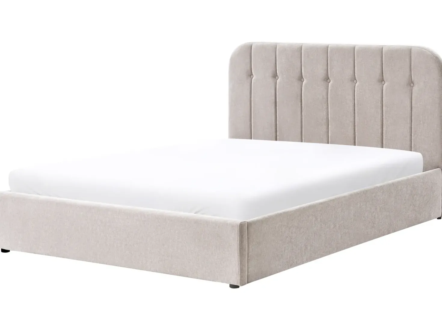 Letto contenitore Ciniglia CHALLANS 160 x 200 cm Tortora