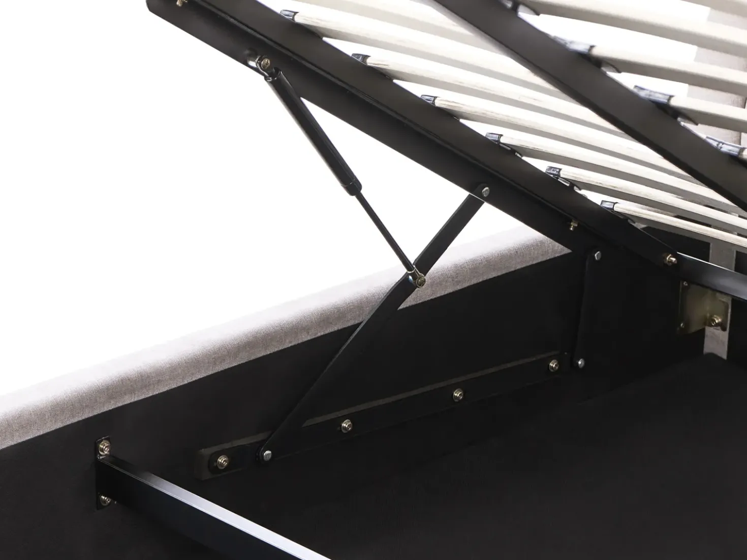 Letto contenitore Ciniglia CHALLANS 160 x 200 cm Tortora