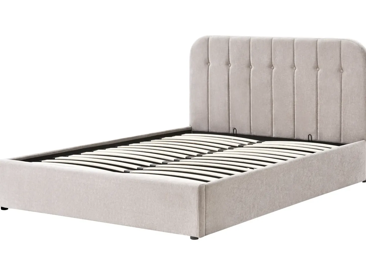 Letto contenitore Ciniglia CHALLANS 160 x 200 cm Tortora