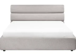 Letto contenitore Lino sintetico BONIFACIO 180 x 200 cm Grigio