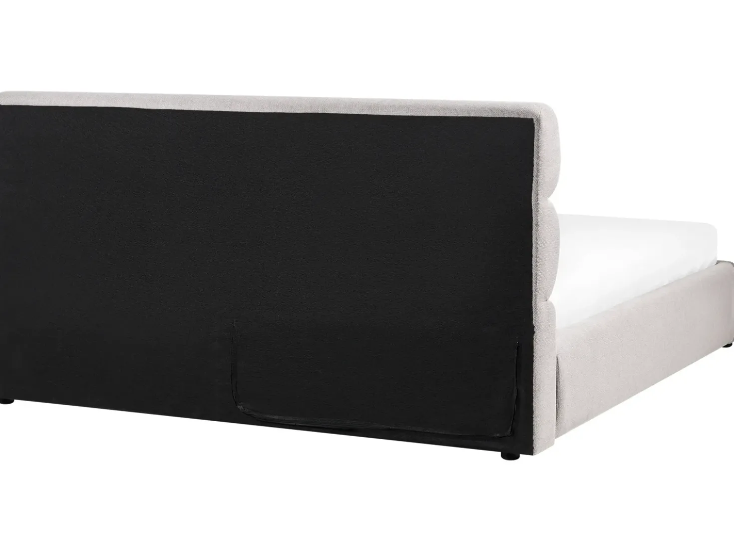 Letto contenitore Lino sintetico BONIFACIO 180 x 200 cm Grigio