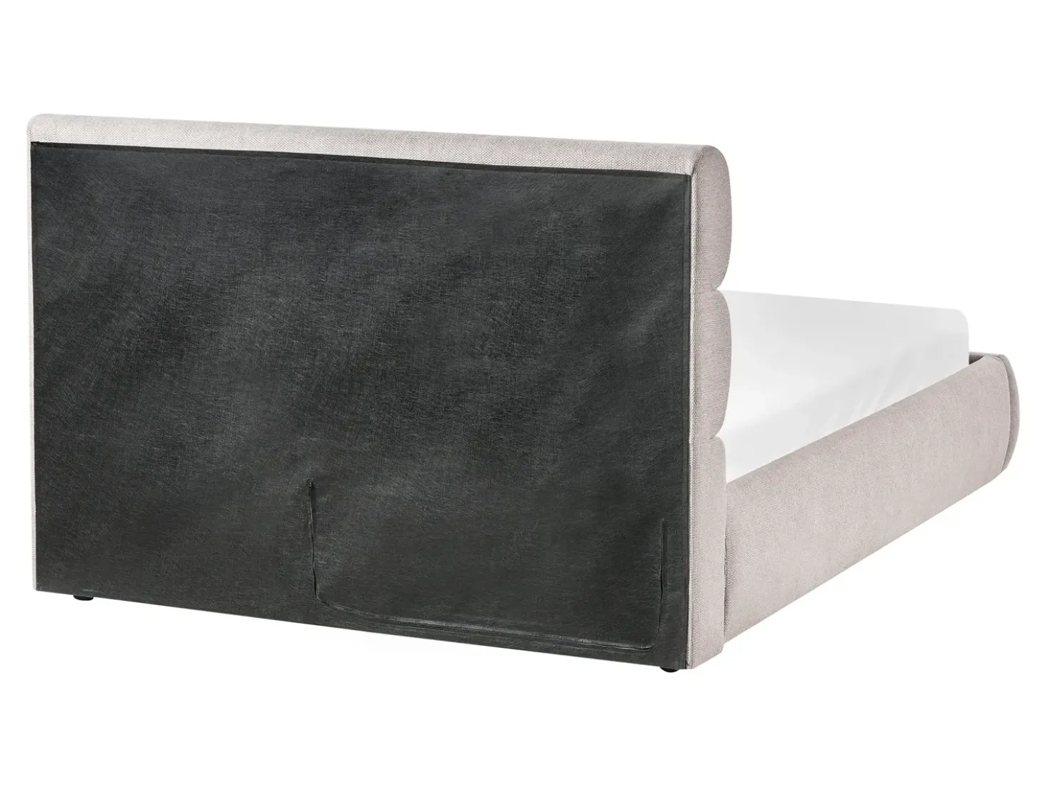 Letto contenitore Lino sintetico BONIFACIO 140 x 200 cm Grigio