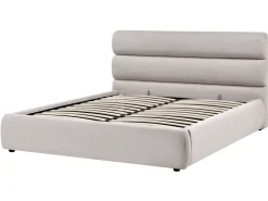 Letto contenitore Lino sintetico BONIFACIO 160 x 200 cm Grigio