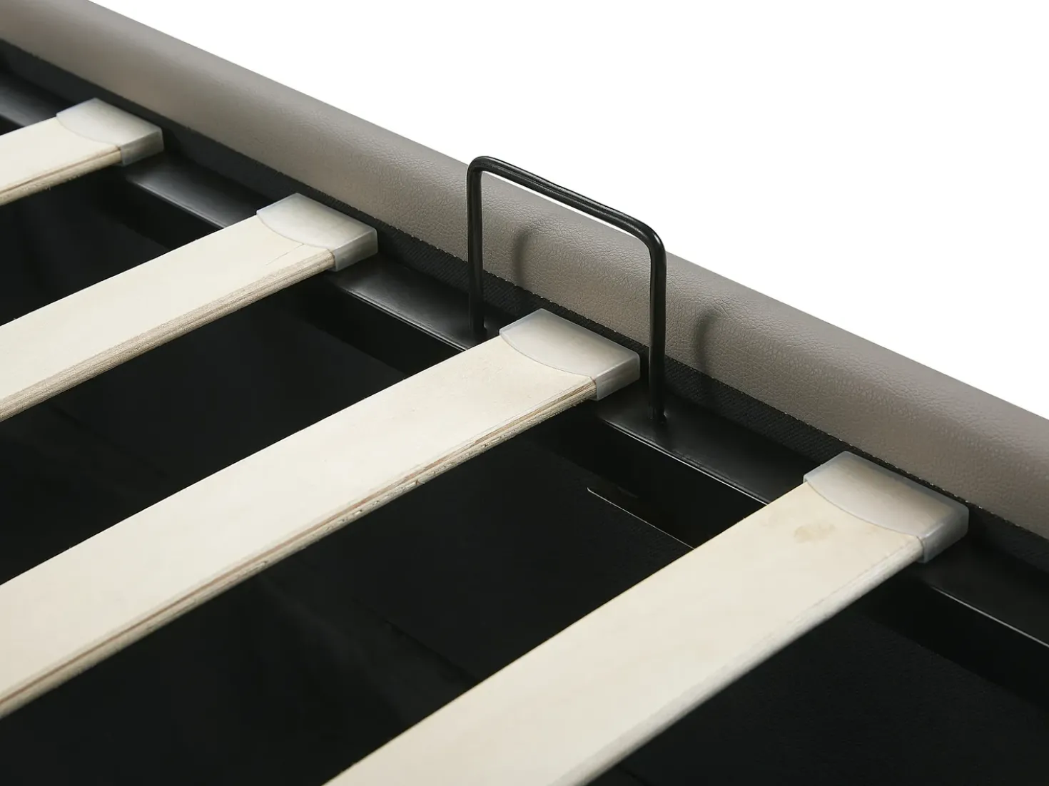 Letto contenitore Pelle sintetica ROCHEFORT 180 x 200 cm Tortora