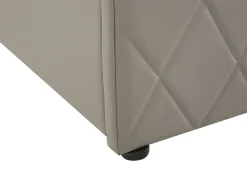 Letto contenitore Pelle sintetica ROCHEFORT 180 x 200 cm Tortora
