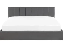 Letto contenitore Pelle sintetica DREUX 180 x 200 cm Grigio scuro