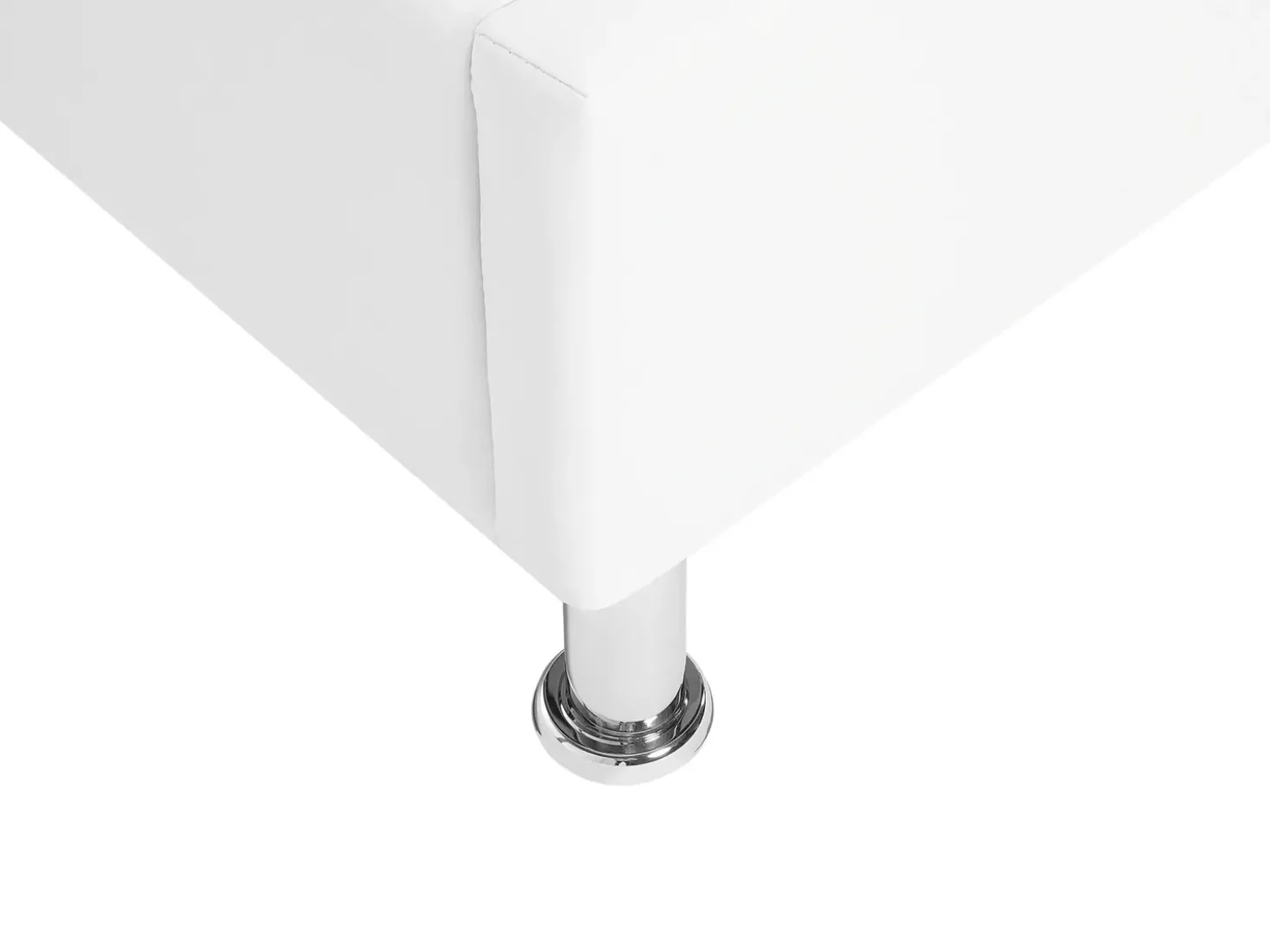 Letto contenitore Pelle sintetica METZ 90 x 200 cm Bianco