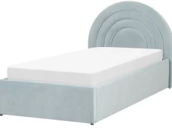 Letto contenitore per bambini Velluto ANET 90 x 200 cm Azzurro