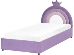 Letto contenitore per bambini Corona Velluto GRISETOT 90 x 200 cm Viola